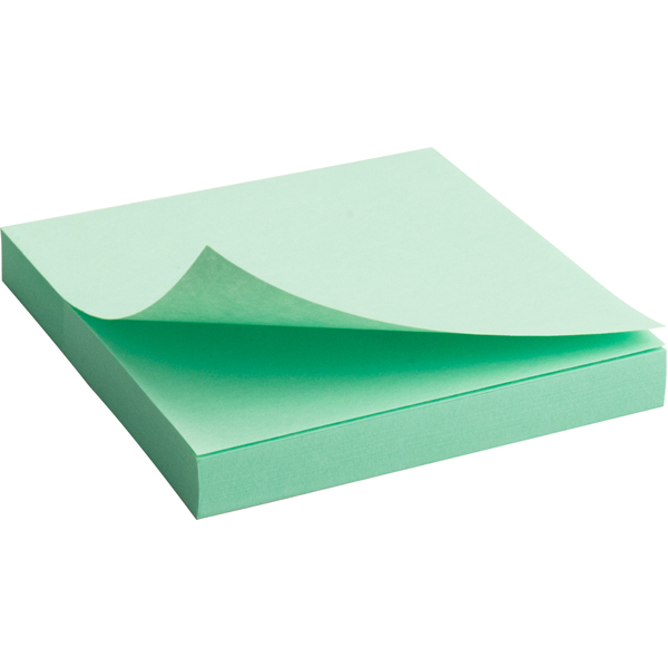 Блок бумаги Axent 2314-02-A с липким слоем 75x75 мм, 100 листов, зеленый