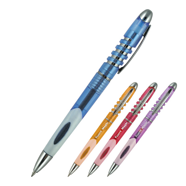 Ручка шариковая Axent автоматическая Magic, синий 0,5мм, цветной корпус