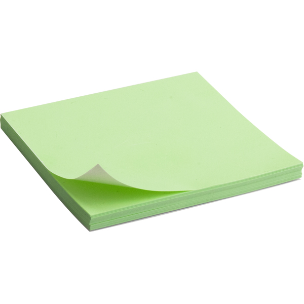 Блок бумаги Axent 2448-02-A статической, 75x75 мм,100 листов, пастельный зелёный